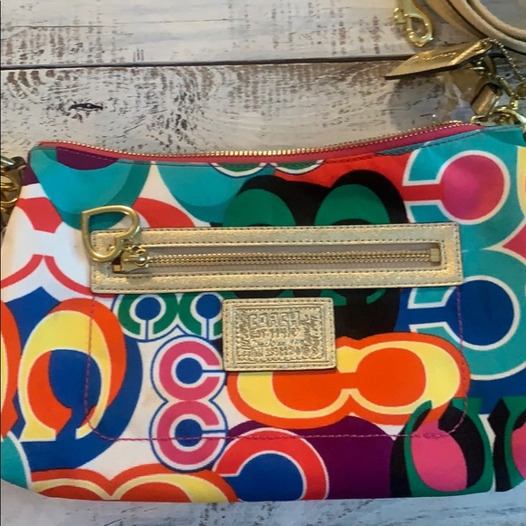 Authentic Coach multi color shoulder/ crossbody💕 - Picture 14 of 16